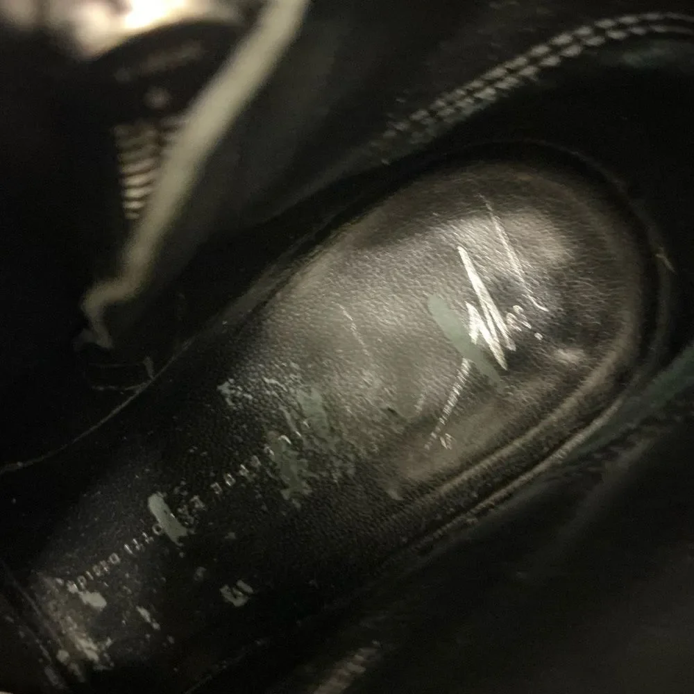 Giuseppe Zanotti Black Leather Ankle Booties size 39
